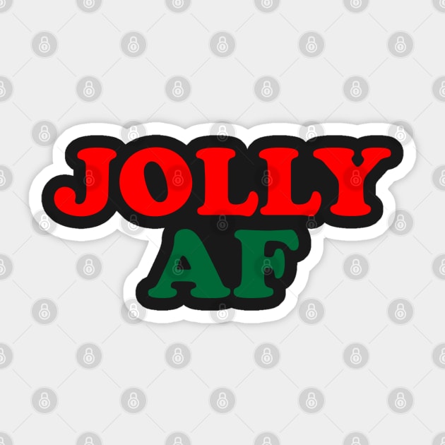 Jolly AF - Christmas Sticker by kdpdesigns